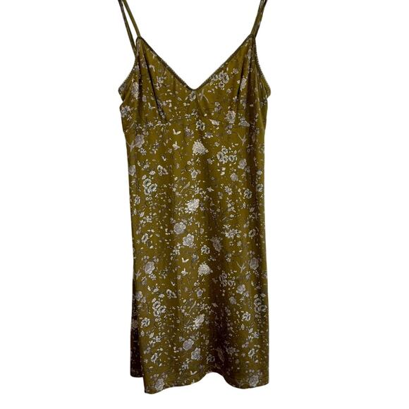 Zimmermann Womens Size 2 Green Floral Mini Slip Dress - Picture 1 of 3